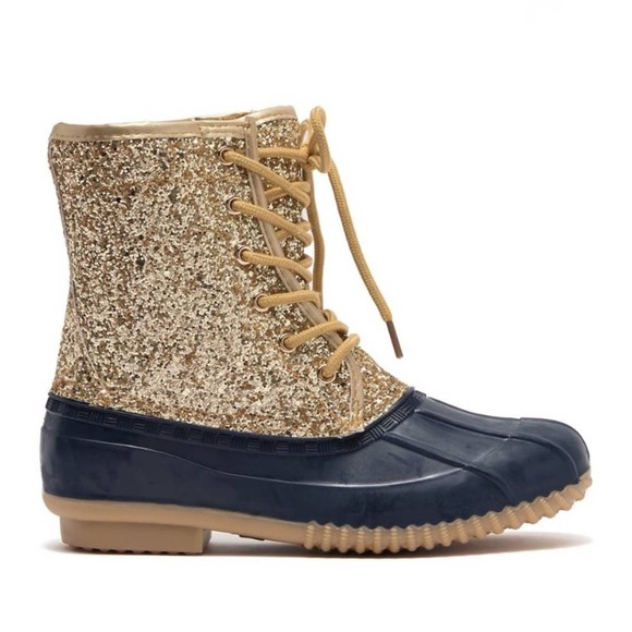 Sugar Shoes - •FINAL SALE•NWT Sugar Gold Glitter Duck Boots